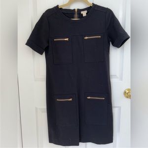 J. Crew Black Short Sleeve Dress